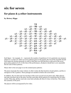 See score as PDF - Betsey Biggs Studio