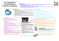 An Cheardlann Chruthaitheach Creative workshop