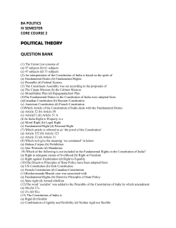 POLITICAL THEORY QUESTION BANK