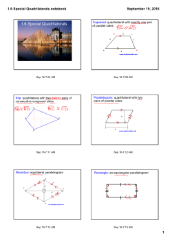 1.6 Special Quadrilaterals.notebook