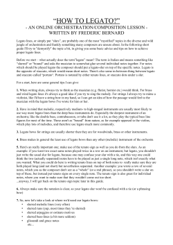 How To Legato? - Frederic Bernard