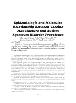 Epidemiologic and Molecular Relationship Between Vaccine