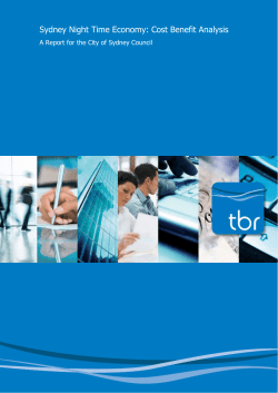 Sydney Night Time Economy: Cost Benefit Analysis