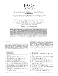 Controlled Synthesis of 2-D and 3-D Dendritic Platinum