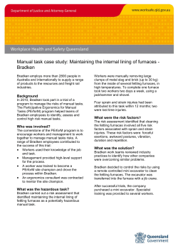 Maintaining the internal lining of furnaces