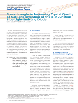 Breakthroughs in Improving Crystal Quality of GaN and Invention of