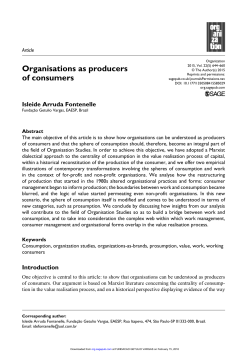 Organisations as producers of consumers