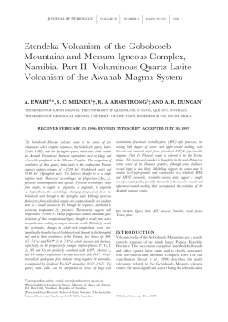 Etendeka Volcanism of the Goboboseb Mountains and Messum