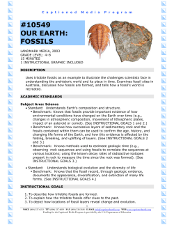 10549 our earth: fossils - The Described and Captioned Media
