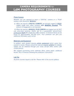 LdM PHOTOGRAPHY COURSES - Study Abroad