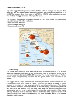Tomato processing in ITALY