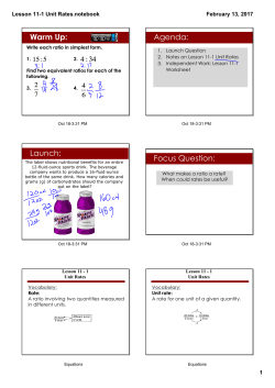 Lesson 11-1 Unit Rates.notebook