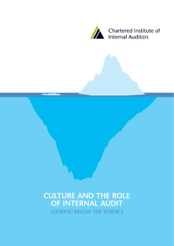 Culture and the role of internal audit