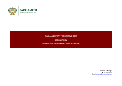 Programme - Parliament of South Africa