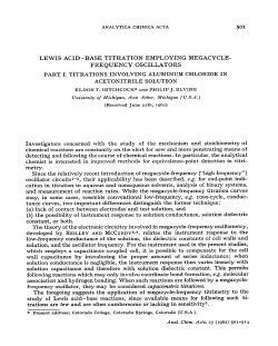 50= lewis acid-base titration employing megacycle