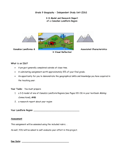 Grade 9 Geogrpahy &ndash; Independent Study Unit (ISU)