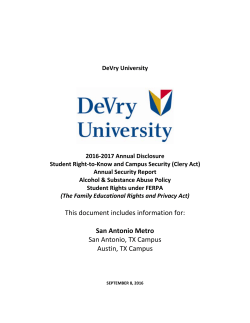 This document includes information for: San Antonio Metro San