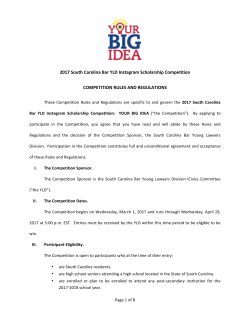 Competition Rules and Regulations - For the Public