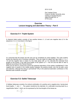 IAT13_Exercise 5 - Imaging and aberration theory