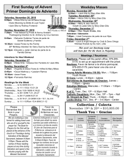 First Sunday of Advent Primer Domingo de