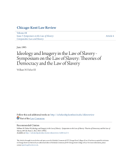 Ideology and Imagery in the Law of Slavery