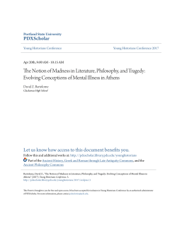 The Notion of Madness in Literature, Philosophy, and Tragedy