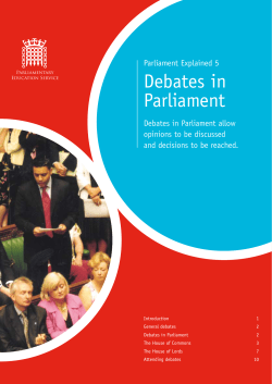 Debates in Parliament