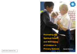The Spiritual Health and Well-being of Primary