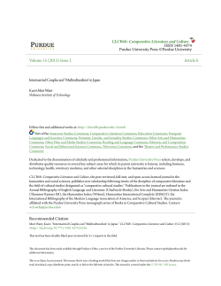 Intermarried Couples and "Multiculturalism" in Japan - Purdue e-Pubs