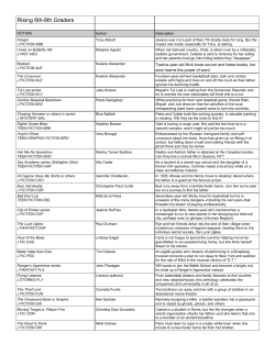 2017 Book List - Middle School