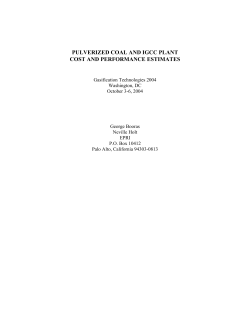 pulverized coal and igcc plant cost and