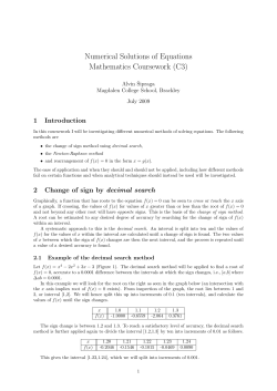 Numerical Solutions of Equations Mathematics