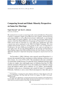 Comparing Sexual and Ethnic Minority Perspectives on SameSex