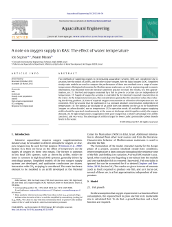 A note on oxygen supply in RAS: The effect of water temperature