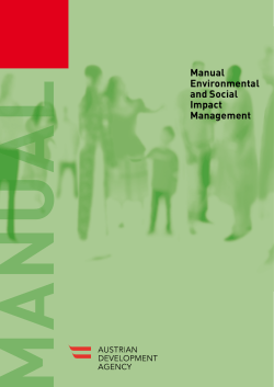 ADA`s Environmental and Social Impact Management Manual