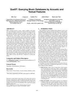 QueST: Querying Music Databases by Acoustic and Textual Features