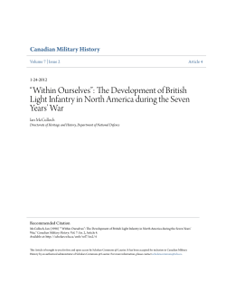 The Development of British Light Infantry in North America during