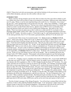 piety brings prosperity - Corona de Tucson Baptist Church