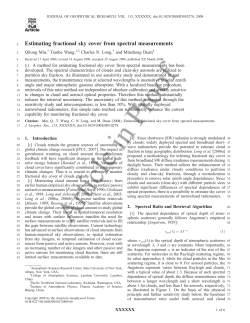 Estimating fractional sky cover from spectral