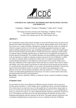 CONCRETE ICE ABRASION: DETERIORATION
