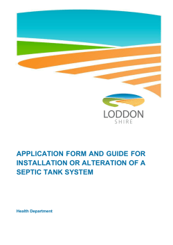Septic Tank Application Form and Guide - PDF
