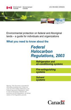 What you need to know about the Federal Halocarbon Regulations