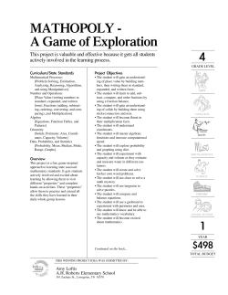 MATHOPOLY - A Game of Exploration 1 4