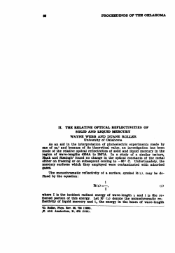 The Relative Optical Reflectivities of Solid and Liquid Mercury