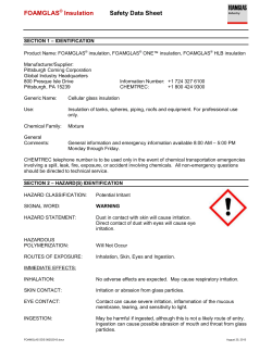 Foamglas&reg; SDS