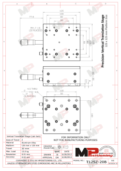 Precision Vertical Translation Stage