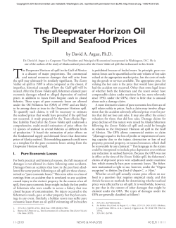 The Deepwater Horizon Oil Spill and Seafood Prices