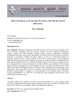The universal law of gravitation and the death of distance