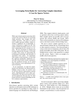 Leveraging Term Banks for Answering Complex Questions: A Case