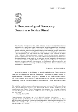 A Phenomenology of Democracy